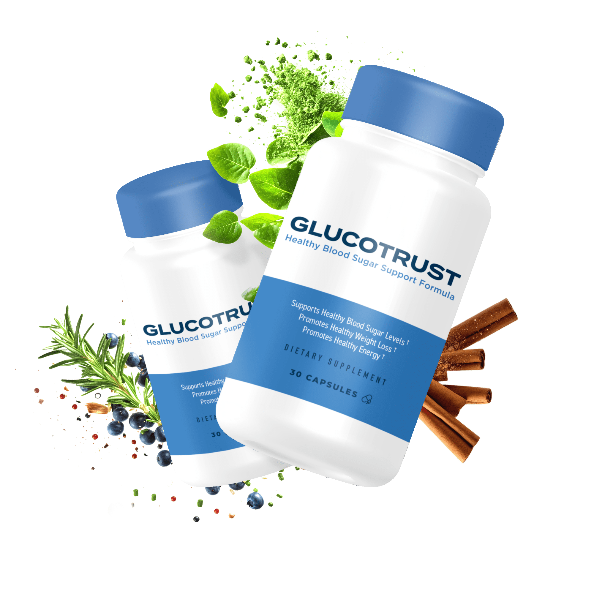 Glucotrust bottles with cinnamon